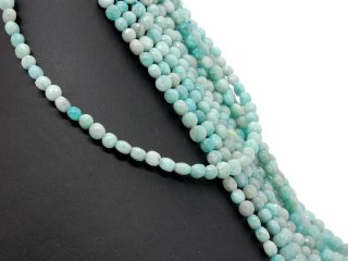 Disques damazonite bleus, facettés et percés