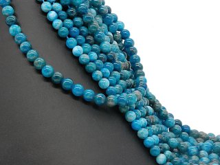 Boules bleues percées en apatite