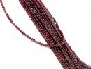 Faceted, pierced, small garnet discs
