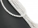 White pierced moonstone beads