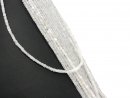 Faceted, white, pierced moonstone cubes