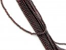 Boules de grenat percées, rouge foncé
