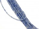 Pierced, faceted aventurine beads in blue