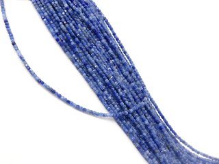 Cubes de sodalite bleus percés à facettes