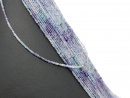 Pierced, faceted fluorite cubes in purple and blue