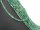 Disques de quartz vert perforés et plats en forme de cœur