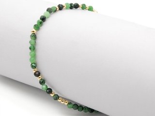 Bracelet with faceted ruby zoisites