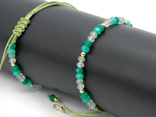 Colourful bracelet with faceted tourmaline beads