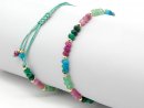 Colourful bracelet with faceted gemstone beads