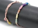 Colourful bracelet with faceted gemstone beads