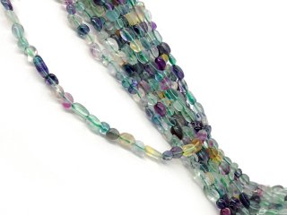 Fluorites percées et colorées