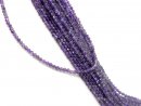 Durchbohrte, lila Amethyste mit Facetten