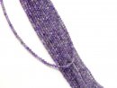 Faceted, pierced amethyst beads