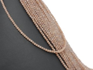 Faceted, pierced, brown moonstones