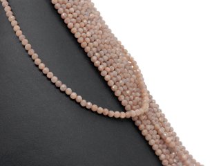 Faceted, pierced, brown moonstones