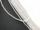 Faceted, white, pierced moonstone beads