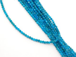 Sparkling blue apatite beads