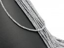 Pierced, silver-coloured, faceted hematite rondelles