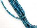Sparkling, pierced, blue apatite beads