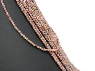 Kleine, facettierte, durchbohrte Rhodochrosit-Perlen