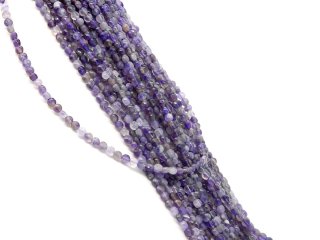 Sparkling pierced amethyst discs