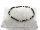 Black bracelet with faceted spinel beads