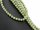 Green, pierced shell pearl beads
