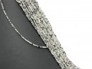 Perles de quartz tourmaline grises et noires