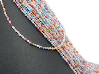 Pierced, faceted, coloured zirconia beads