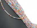 Pierced, faceted, coloured zirconia beads
