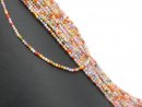 Pierced, faceted, coloured zirconia beads
