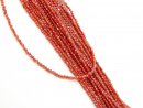 Boules de zircon rouge percées et facettées