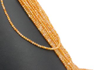 Durchbohrte, facettierte, orangefarbene Zirkonkugeln
