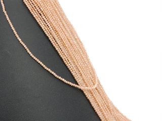 Boules de zirconium percées, facettées et de couleur brun rosé