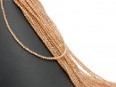 Pierced, faceted, light brown zirconia beads