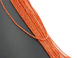 Boules de zircon rouge percées et facettées