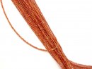 Pierced, red, faceted zircon beads