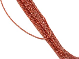 Durchbohrte, facettierte, rote Zirkonkugeln