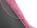 Faceted, pink, pierced tourmaline beads