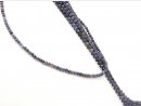 Perles de saphir facettées et percées de...
