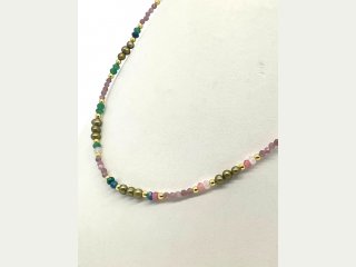Long, individually knotted pearl necklace in white