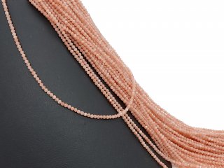 Faceted, drilled, orange moonstones