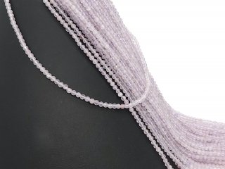 Faceted, pierced amethyst beads