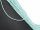 Faceted, ice-blue, pierced amazonite beads
