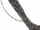 Faceted Tourmaline Beads in Black and grey