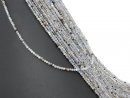 Sparkling, faceted, pierced labradorite beads