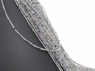 Perles de labradorite étincelantes, facettées et percées