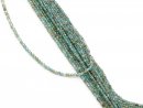 Sparkling, pierced, blue-green apatite spheres