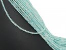 Perles damazonite facettées, bleues glacées...