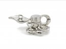 Foldable precious metal magnetic clasp for Y-chains - 16x25 mm /R113